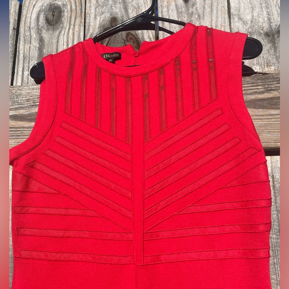 Escada Red Midi Dress - Picture 14 of 16
